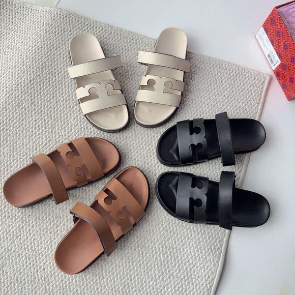 Premium Women's Flat Slide Sandals Open Toe Cutout Strap Slippers Summer Beach Vacation Casual Shoes