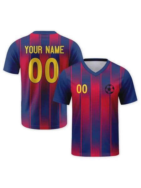 Custom Football Shirt with Name Number Personalized Red Blue Soccer Jersey Soccer Team Top for Men Youth Women Fans GiftL260511