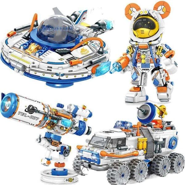 New Astronaut City Shuttle Satellite Rocket Building Blocks Space Station Saturn Figure Man Bricks Set Gift for Boys J260511