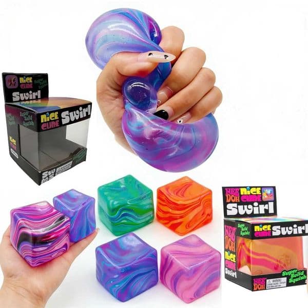 Schylling Needoh Soft Glutinous Sensory Stress-relief Toy Cube Filled with Gel Stretchable Ball Soft Ice blind box Slow Rebound X260511