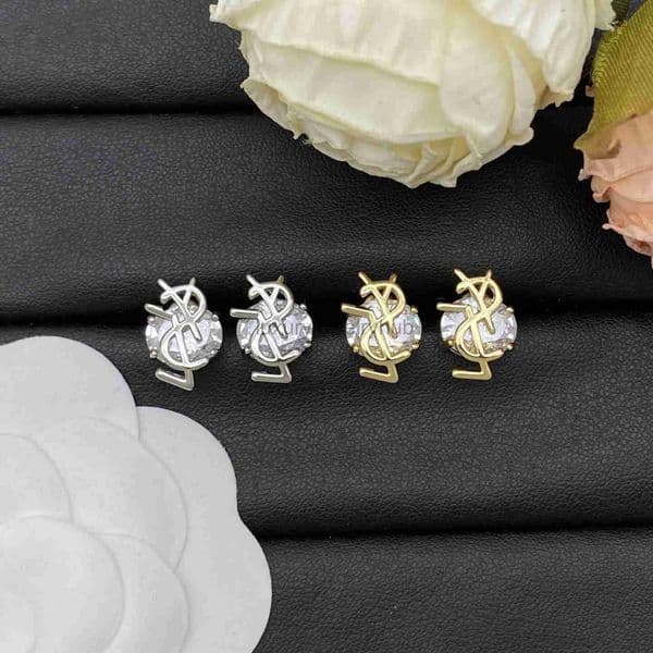 designer earrings yslism earring House diamond-studded stud earrings women Y-style earrings