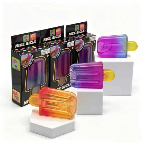 Schylling NeeDoh Nice Cube Nice-Sicle Squishy Toy Ice Cream Sensory Stress Relief Squeeze Fidget for ADHD Anxiety Relief Focus X260511