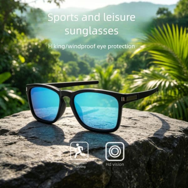 8131 In-Stock Direct Sale Sunglasses for Men, Casual with Plastic Frame, Women's Sunglasses, European and American Fashion Polarized Glasses
