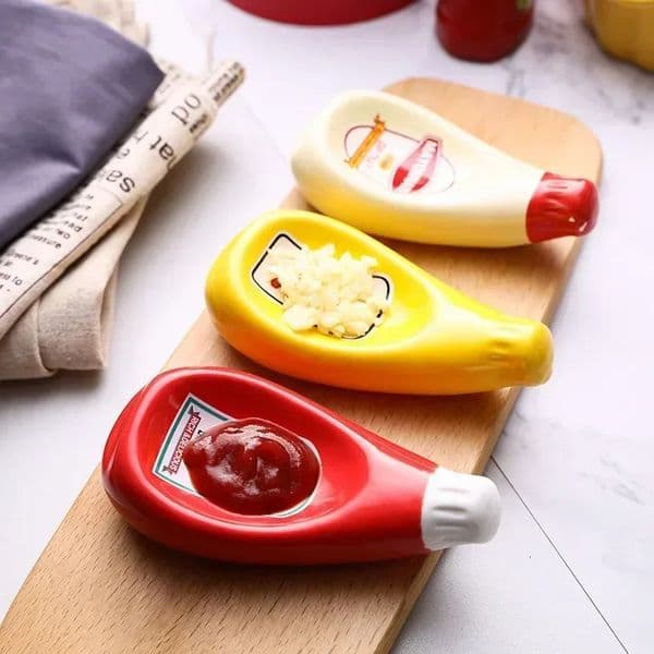 Tomato Shaped Plates Soy Sauce Dish Creative Tomato Sauce Dish Salad Dressing Seasoning Dish Table Decoration Ceramic Plate 260508