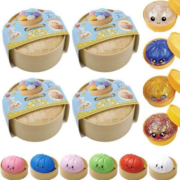 Hot Dumpling Decompression Squish Balls Reusable Low Rebound Stress Dough Toys for Home Office Decoration Daily Gifts X260511