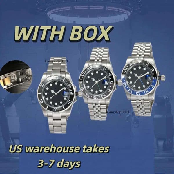 designed men's 40mm automatic mechanical watch featuring full stainless steel case sapphire crystal glass high luminescence displayand a ceramic bezel