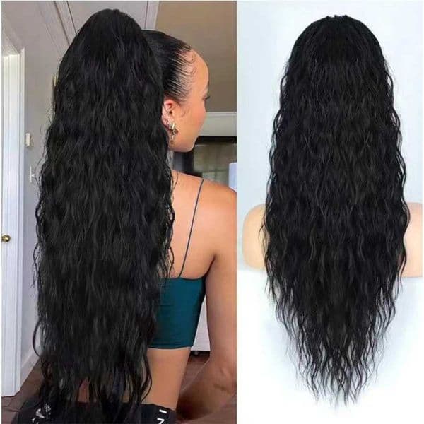 Long Curly Drawstring Ponytail Synthetic Ponytails for Women Black Blonde Red Ponytail Clip in Hair Extensions for Daily Cosplay X260511