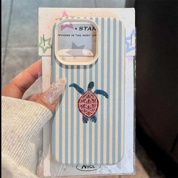 Striped Turtle Design Pattern Phone Case For iPhone 17 Air 11 13 14 12 15 16 Pro Max XS XR 7 8 Plus 16E Shockproof Bumper CoverJ260511