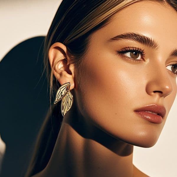 Comfortable Gift Earrings Unique Fashionable Leaf Stud for Women Party Earrings Exquisite Design Earrings F24310