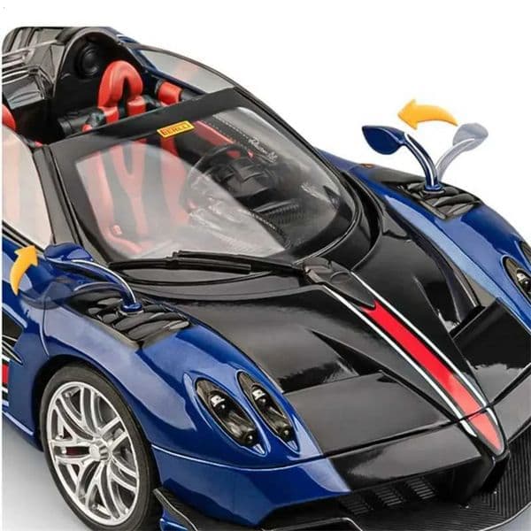 slot car Plane New 1/18 Pagani Huayra BC Alloy Sports Diecast Metal Racing Car Vehicle Model Sound And a Light Simulation Kids Toy Gift Z250224 Car Tr