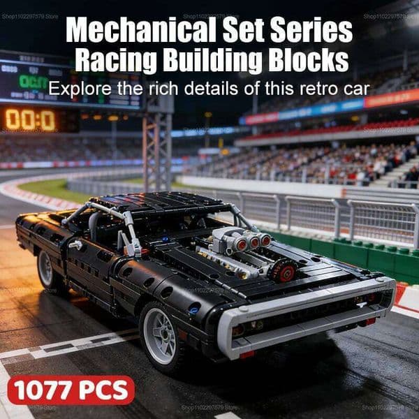 Racing Car Building Block Set Movie Inspired Collectors Kit 1077PCS DIY Toy Gift for Kids Adults Creative Play Skill Developme W260511