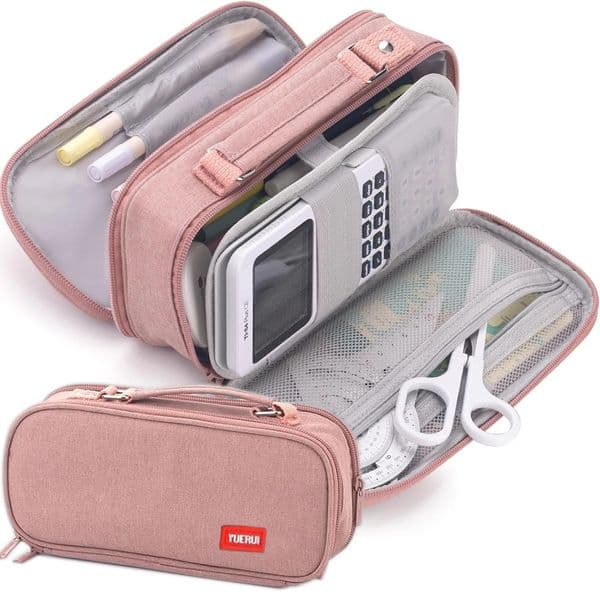 Portable Pencil Case Large Capacity Pencil Bag for student Canvas Multifuncional Korean Pencil Box School Supplies Stationery 260511