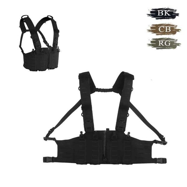 1000D Nylon SF Lightweight Chest Rig Quick-Release Buckle MOLLE System Adjustable Straps Outdoor Hunting Shooting Accessories 26W05011