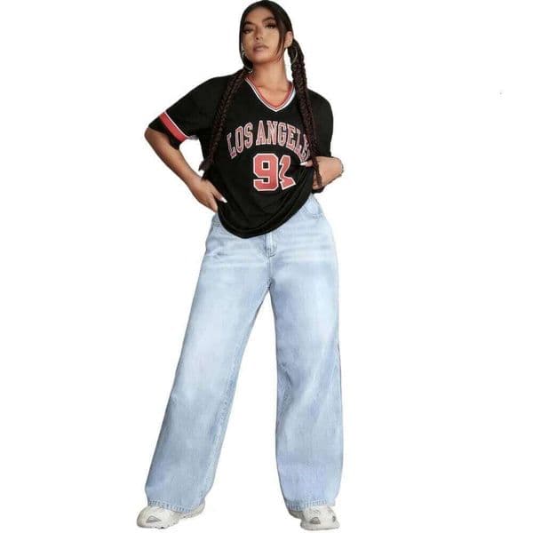 Autumn Winter High-waisted Jeans Retro Denim Casual Loose Style Y2K Fashionable Comfortable and Trendy Women's Wear 26W05011