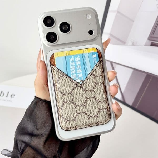 card holder Phone Case 17 Pro Max Luxury woman iPhone Case for 16 15 14 13 ProMax Leather Cases Designer Chain Phones Cover Mobile magnetic card holder Coin Wallet