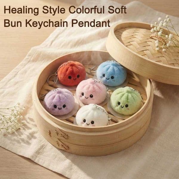 Mystery Dumplings Keychains Colorful Dumplings Stress Relief Keychian Hanging Keyring for Bag Backpack Accessories Party Favors X260511
