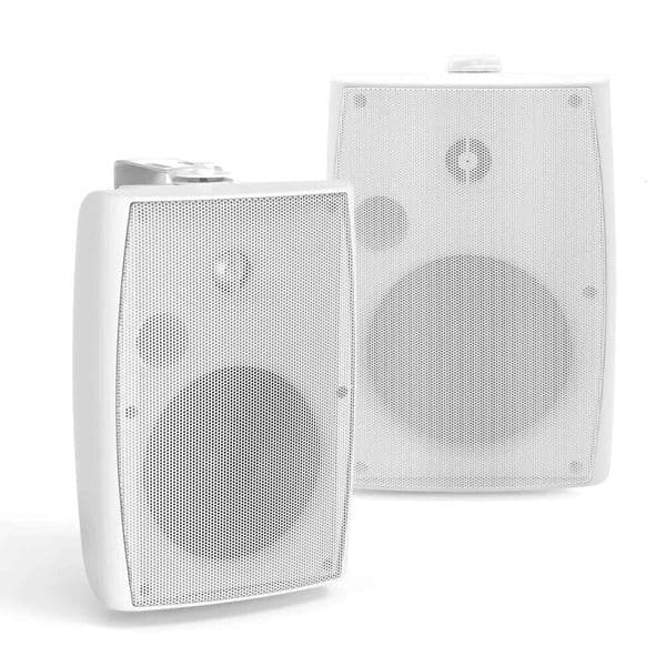 Herdio 5.25" Outdoor Waterproof Wired 300W Wall Mount Speakers Superior Sound Dual Swivel Brackets for Patio 26Y0511