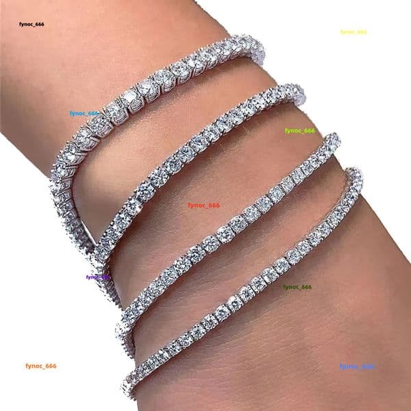 Wholesale Mens Luxury Sliver Rose Gold Plated 25MM 3MM 4MM 5MM Iced Out Cubic Zirconia CZ Diamond Tennis Bracelet for Women Men