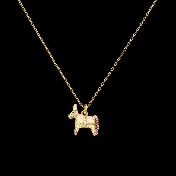 Juicy Korean-style exquisite little colorful donkey necklace, niche fashion colored enamel zodiac pony collarbone chain, student accessories wholesale Couture