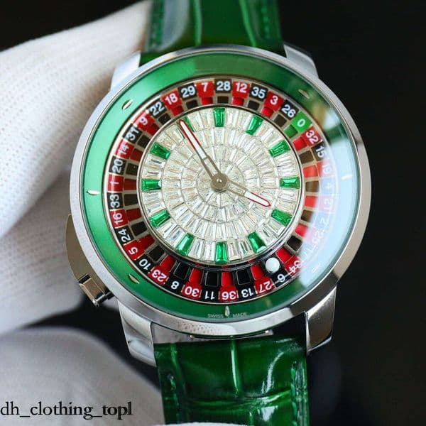 J&C Casino Tourbillon wacth Designer High Quality Men Watch Business Casual Style Waterproof Luminous Date Display Quartz Roulette game tabletop dial wa f60