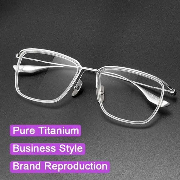 DTX106 Luxury Brand Designer Pure Titanium Ultrght Glasses 2024 Business Men Square Fre Handmade Eyewear Spectles L260511