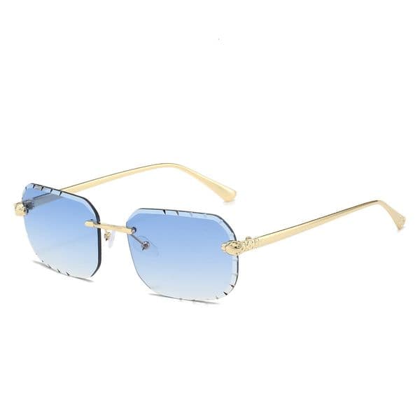 High Quality New Frameless Men Fashion Square Cut Edge Versatile Women Sunglasses