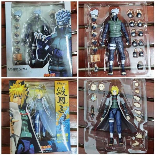 SHF Naruto Kakashi Hatake Uchiha Obito Minato Namikaze Articulated Action Figure in Box L260509