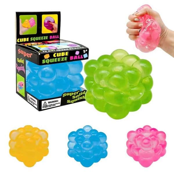 1Pc New three-dimensional candy kneading music adult Stress Relief Squeeze sensory Toys Decompression Simulation Cube Party Gift Z260511