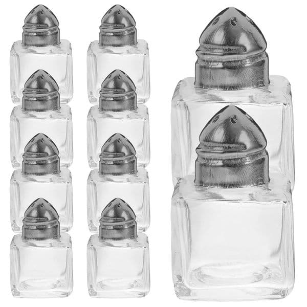 10Pcs Mini Seasoning Jar Glass Salt Shaker Pepper Dispenser Transparent Hole Spice Container Storage Bottle Kitchen Tool Supply 260511