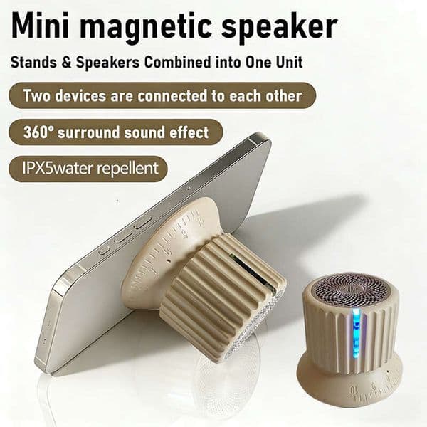Patented FCC Certified New Model Bluetooth Es2509 Magnetic Knob Portable Wireless Speaker Technology