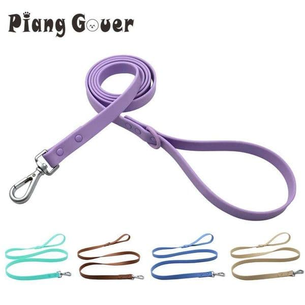 1.5m Candy Color PVC Waterproof Dog Leash Traction Lead Rope Outdoor Medium Pet Leashes 26W05011