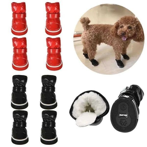 2026 Cute Pet Dog Shoes For Small Medium Dogs Cats Winter Waterproof Soft Fleece Puppy Cartoon Print Boots Chihuahua French Supplies Free Shipping 03