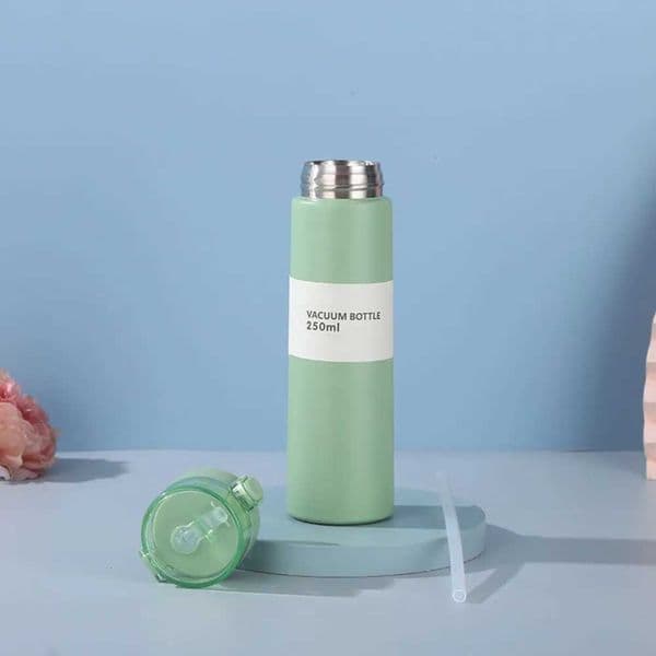 Cute Mini Thermos Cup with Straw Stainless Steel Pocket Insated Bottle Portable Mini Kawaii Kids Water Cup Drinkware ThermosJ260511