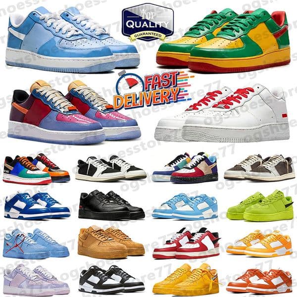 aaa+Quality Designer 1 one afs1s Men women Shadow Oblique Casual Running Shoes Classic White black One Skateboard Sports Platform Sneakers Trainers free shipping