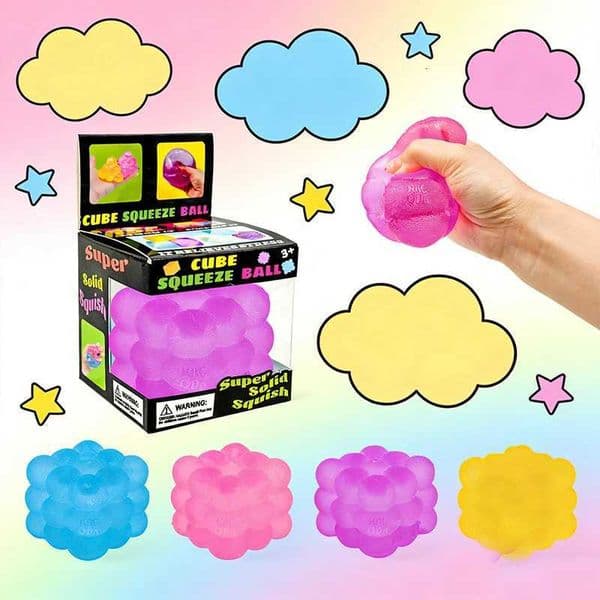 1-4pcs New three-dimensional candy kneading music adult kids Stress Relief Squeeze sensory Toys Decompression Simulation Cube L260511