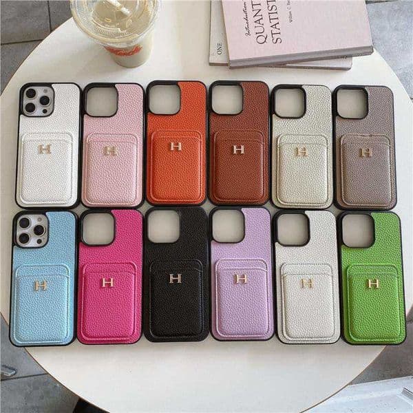 Compatible with Apple iPhone 16 Pro Max Leather Card Slot Phone Case Apple 14 Pro Trendy Brand Phone Case 17 Pro T260509