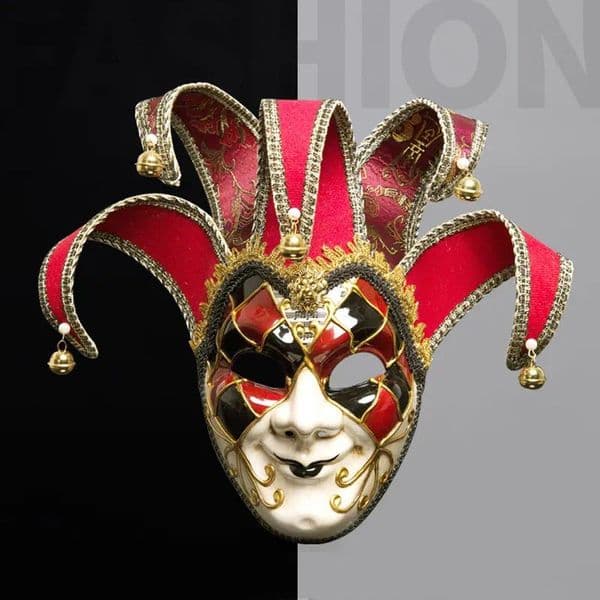 Italy Venice style 44x17cm Christmas masquerade Plastic Full Face Antique mask 3 colors For Cosplay NightClub