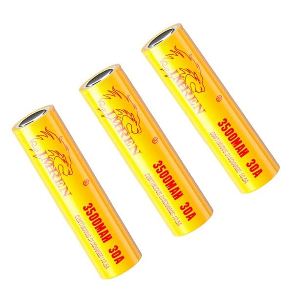 IMREN Authentic 18650 Rechargeable Battery, 3500mAh 3.7V High Performance Li-ion Battery for Flashlights