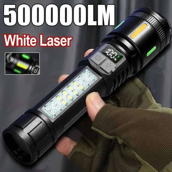 500000 Lumens Ultra Powerful Flashlight Rechargeable Portable Lantern Waterproof Tactical Flashlights Outdoor Strong Light Torch S260509