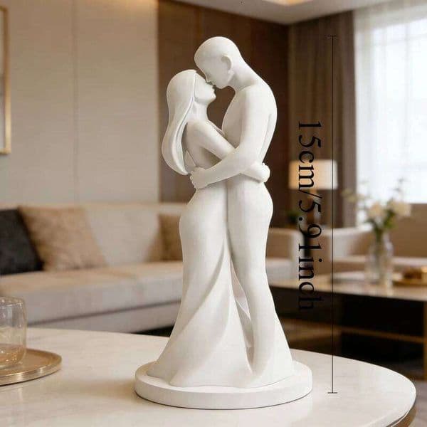 Printed Romantic Hugging Couple Sculpture,Modern Home Decor,Sweet Wedding &Anniversary Gift,Minimalist Art for Desktop&Bookshelf 26W05011