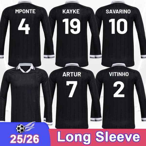 25 26 KAYKE ARTUR Mens Long Sleeves Soccer Jerseys MASTRIANI J.CORREA JEFFINHO A.CABRAL VITINHO M.PONTE CUIABANO Away Football Shirt Uniforms