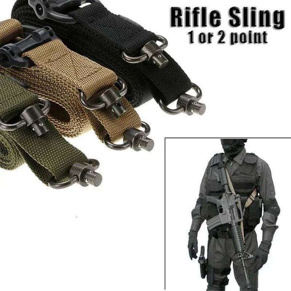 Pc Adjustable MS4 Tactical Detach QD 1 or 2 Multi Mission 1.25" Quick Release Single Point Rifle Sling 26W05011
