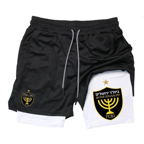Graphic 2 in 1 Workout Running Short for Men Athletic Performance Shorts with Phone Pocket Towel Loop Gym Sportswear Outfits 260511