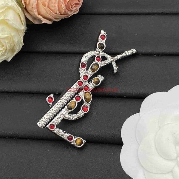 designer brooch yslly brooch Y-style brooch vintage-style brooch