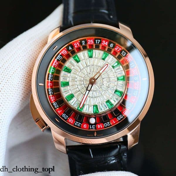 J&C Casino Tourbillon wacth Designer High Quality Men Watch Business Casual Style Waterproof Luminous Date Display Quartz Roulette game tabletop dial wa f07