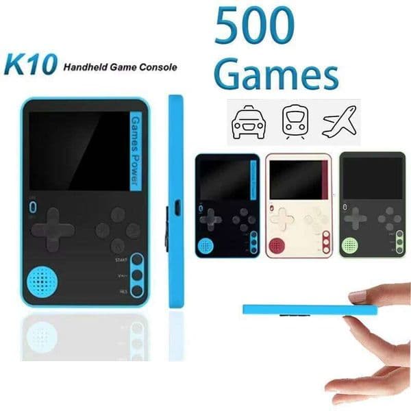 Handheld Console K10 500 Classic Games Portable Retro Video Mini Game Consolas Rechargeable Great Gift for Kids Adults W260511