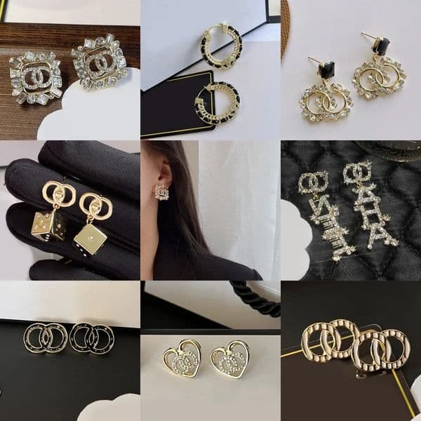 Never Fade Stainless Steel Charm Designer Earrings Jewelry Women Earring Inlaid Crystal Stud Womens Wedding Party Jewelry Valentines Day Gifts