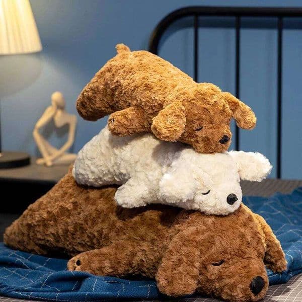 Adorable Puppy Plush Toys Soft Comfy Stuffed Doggy Doll Sootning Sleeping Pillow Cuddly Festival Gift To Friends Family 26L0511