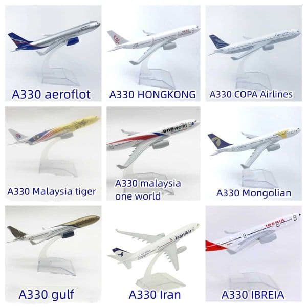 16CM A330 Series Model Plane Metal Scale Aircraft Toy Planes Alloy Metal Diecast Airplane for Collection Decoration Kids Gift L260509TENU