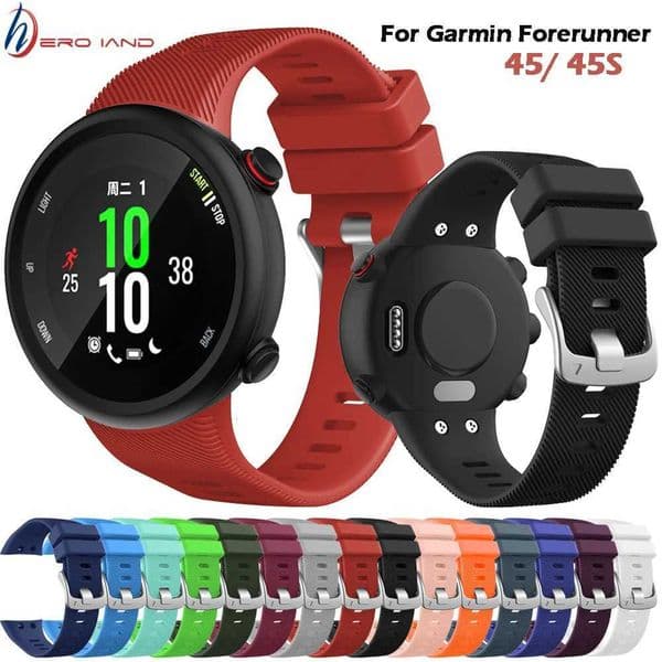 Soft Silicone Smart Watch Band For Garmin Forerunner 45 45S Sport Wrist Strap For Garmin Swim 2 Replacement Bracelet Accessories H260511